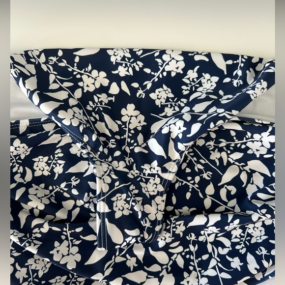 Albion RUCHED HIGH-WAISTED swim bottoms, Navy Ivy - Picture 6 of 7